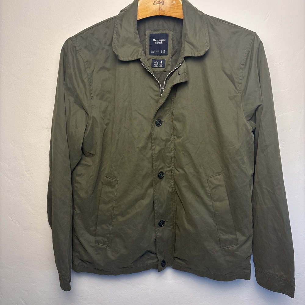 Vtg Abercrombie & Fitch Men's Jacket Wind Resistant Water Resistant Green XL